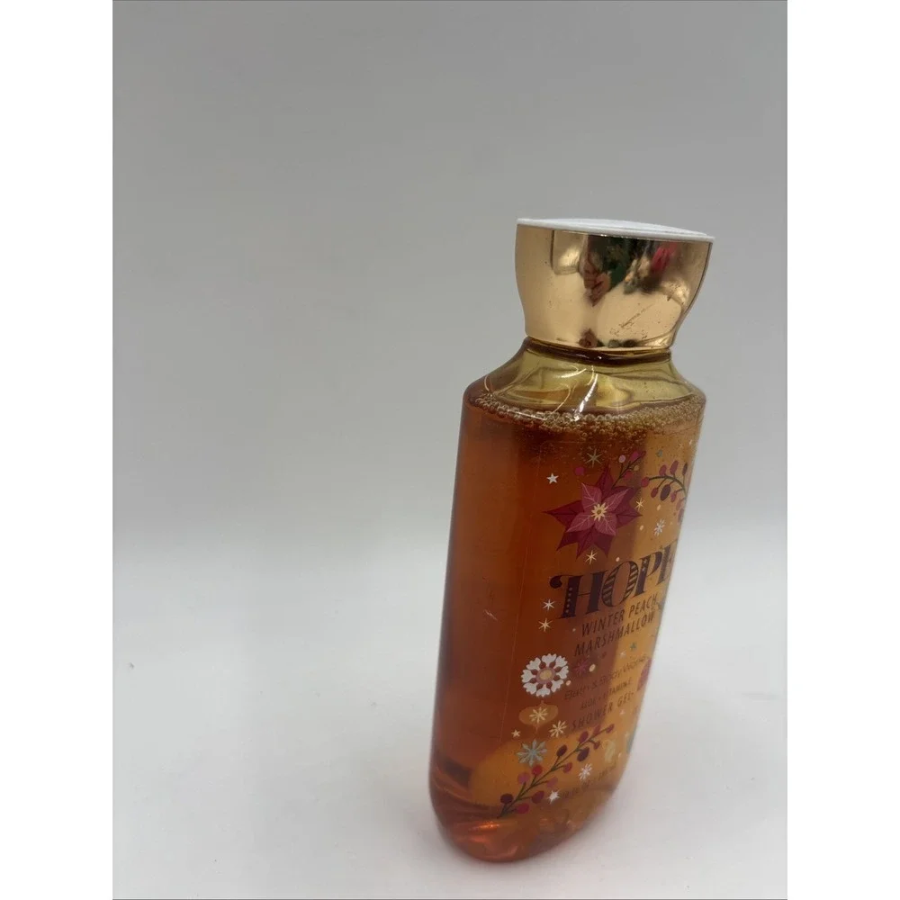 Bath and Body Works Winter Peach Marshmallow Shower Gel 10 fl oz NEW